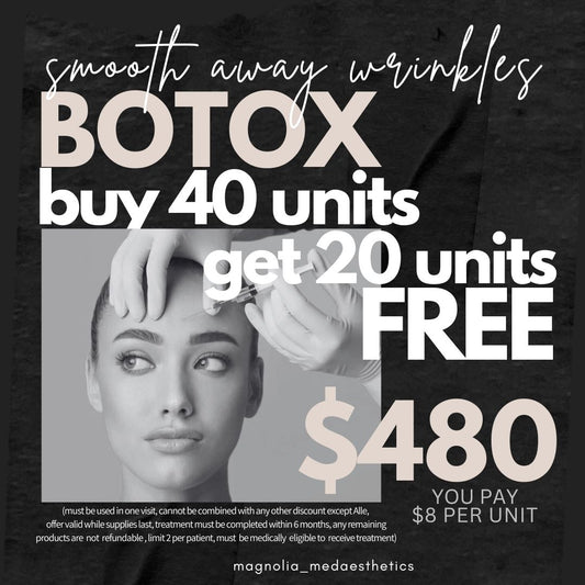 $8 Botox - Smooth Away Wrinkles: Buy 40 units and get 20 units FREE $480 - You Pay $8 Per Unit