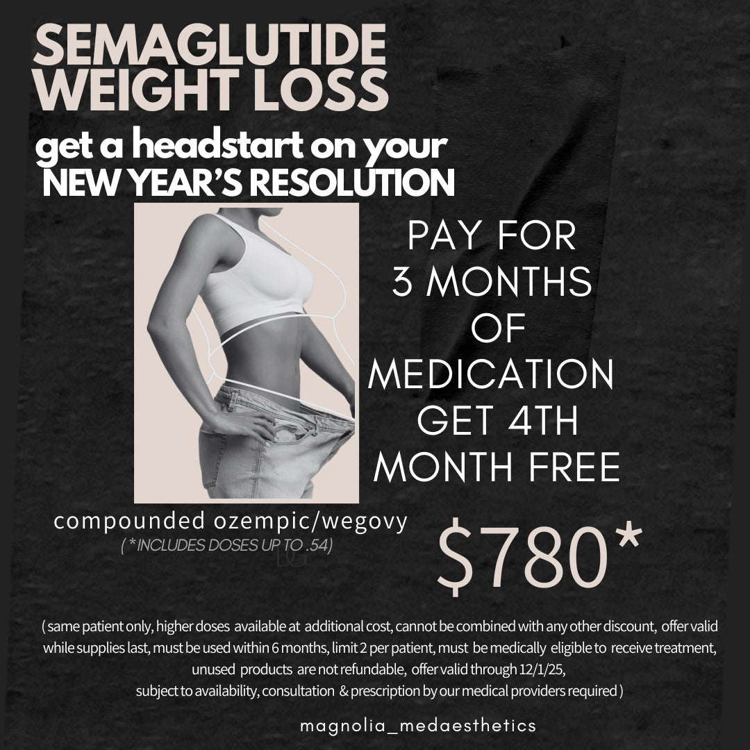 Semaglutide Weight Loss Package - Pay for 3 Months of Medication and get the 4th Month Free
