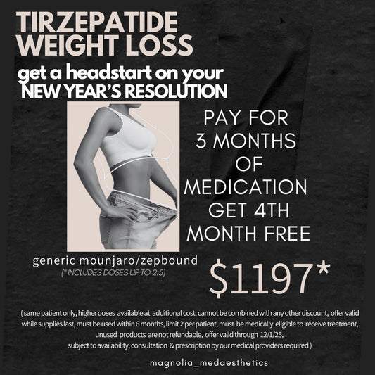 Tirzepatide Weight Loss Package -Pay for 3 Months of Medication and get the 4th Month Free