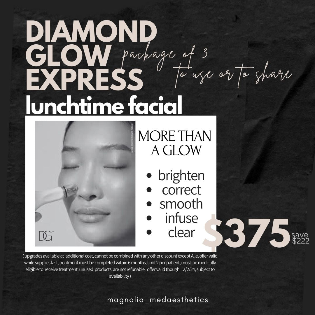 Diamond Glow Express lunch time facial $375