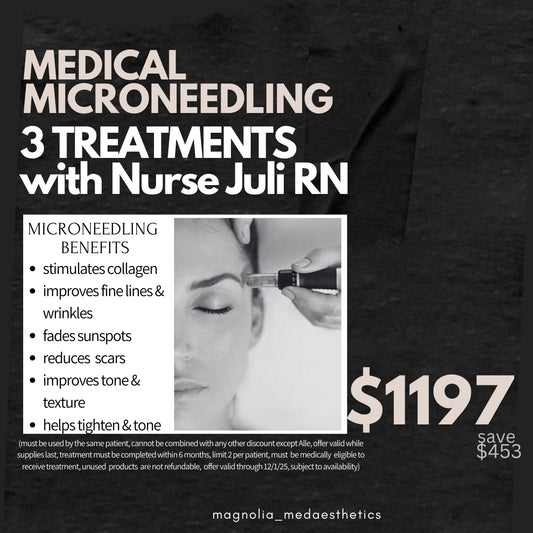 Medical Microneedling: 3 Treatments with Nurse Juli RN $1197
