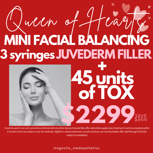 Queen of Hearts: 3 Syringes of any Juvederm Filler + 45 Units of Botox